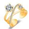 2022 Korean Fashion Women's Diamond Flash Open Ring - Stylish Hollow Design