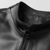Spring and Autumn New Sheepskin Genuine Leather Jacket Men's Short Stand Collar Slim Leather Jacket Casual Young and Middle-aged