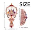 Collapsible Retro Relief Folding Comb Set Portable Foldable Cosmetic Mirror  Dresser Vanity