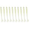 AR41 10PCS 75mm T Tail Soft Worm Artificial Bait Lures Fishing Tackle AccessoriesSilver