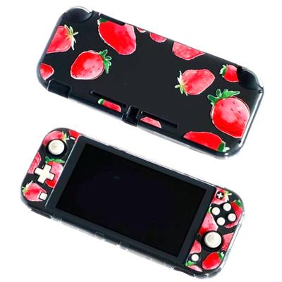 Switch Lite Compatible with SWITCH Lite Clear Strawberry Pattern 360 Degree Safe Design Full Protective Shell Case Hard Cover Strawberry Pattern [For