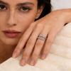 T-shaped Diamond Ring - Elegant, Versatile Design for Everyday Wear
