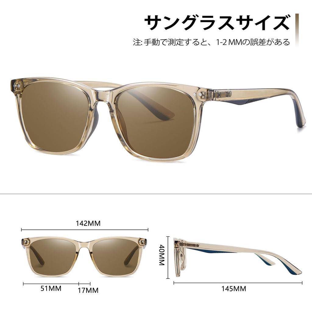 Joopin Polarized Driving Wellington UV400 Clear Beige Men's Sunglasses, Style, Protection,