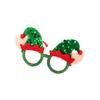 Christmas Novelty Glasses with Sequin Hat and Funny Eyeglass Frames for Holiday Party