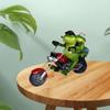Lustige Motorradfrosch Miniaturfigur Gartenstatue Dekoration Innenbereich