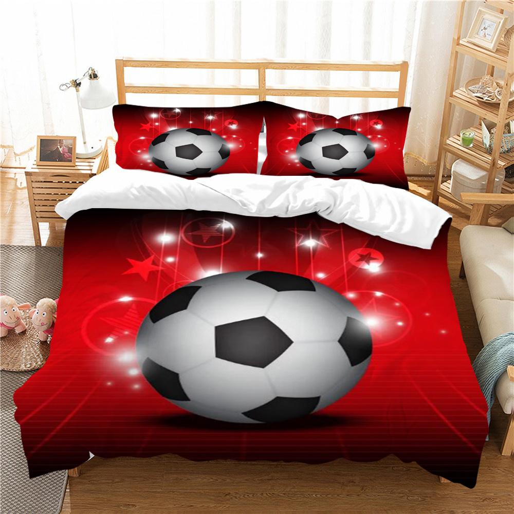 Soccer Duvet Cover Sports Style Home Bedspreads King Queen Size Bedding Fashion Quilt Cover Woman Man Bedding Sets