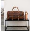 Reisetasche aus echtem Leder, Wochenendgepäck, Reisetasche aus Büffelleder