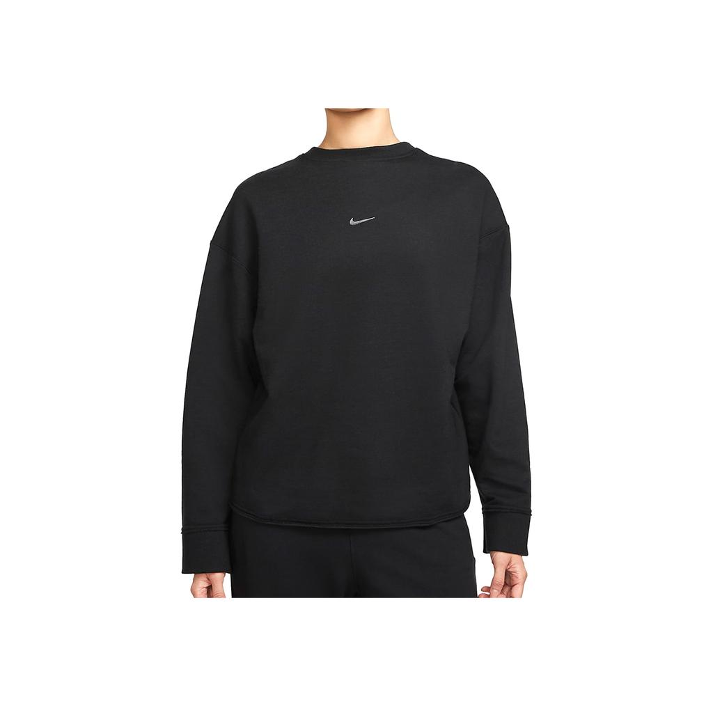 Nike Yoga Luxe Crew Neck Pullover Sweatshirt Women Tops Black DM6976-010
