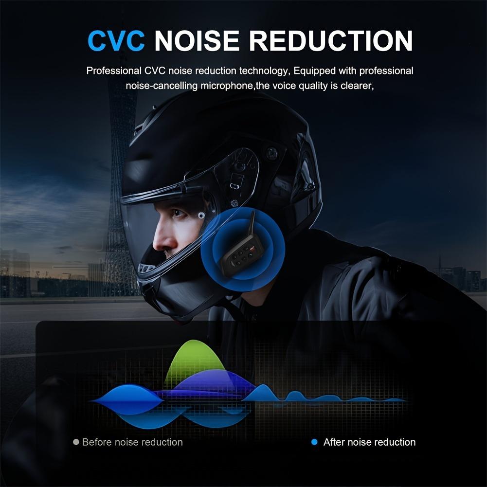 Motorcycle Helmet Bluetooth 5.1 Intercom with 1500m Range, 18h Talk Time, CVC Noise Cancelling & Waterproof Design