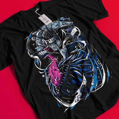Kisame Tshirt Itachi T-Shirt Sasuke Shirt Madara Kakashi Naruto Anime Akatsuki BB577
