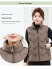 Autumn Winter New Cotton Padded Vest for Moms Plus Size Stand Collar Cotton Jacket Warm Top for Women