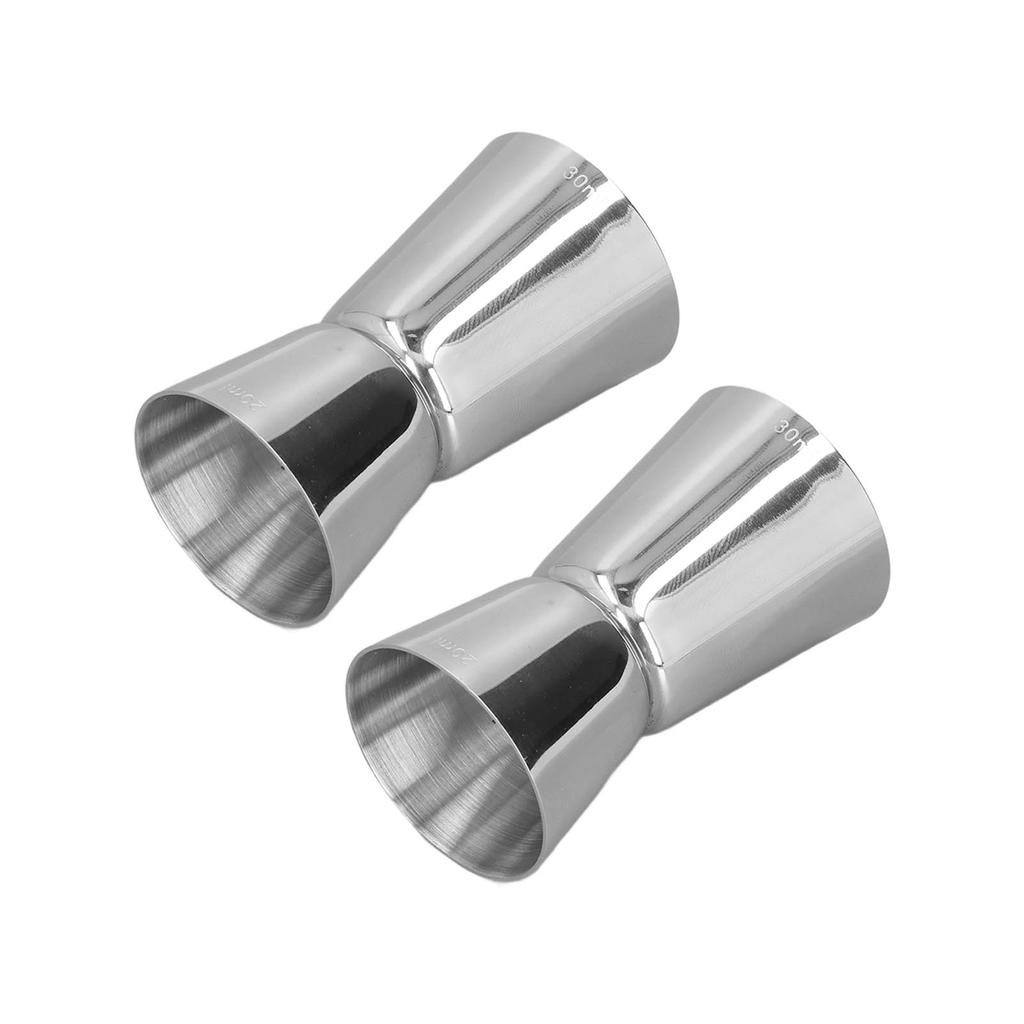 Cocktail Shaker Double Headed Cup Straight Edge Design Classic Style Stainless Steel Drink Shaker