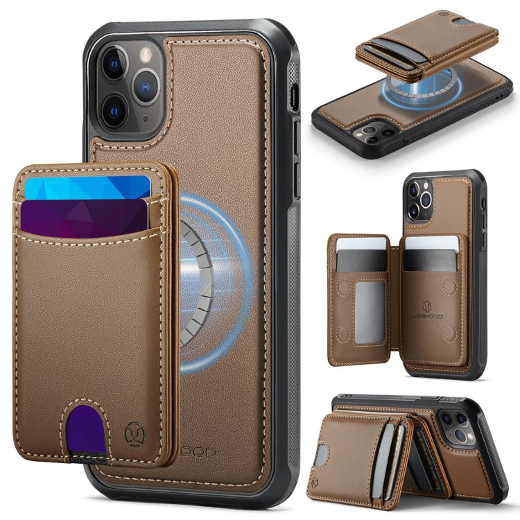 JEEHOOD J10 Flip Card Bag MagSafe Split RFID Leather Phone Case