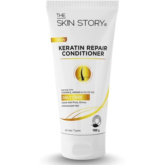 The Skin Story Keratin-Conditioner | Für glattes, trockenes und krauses Haar | Sulfat- und parabenfrei | Conditioner für Frauen und Männer | 100 g white