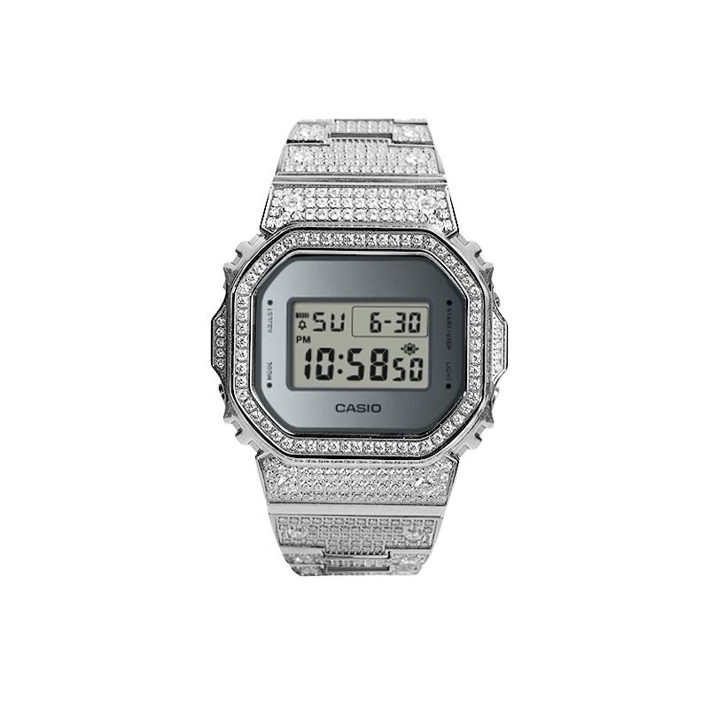 CASIO Unisex G-SQUAD Series Gray Watch DW-5600FF-8JF- Small Block Silver Dial