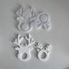 Reindeer Pendant Mould with Hole for Making Christmas Tree Decoration J0MC