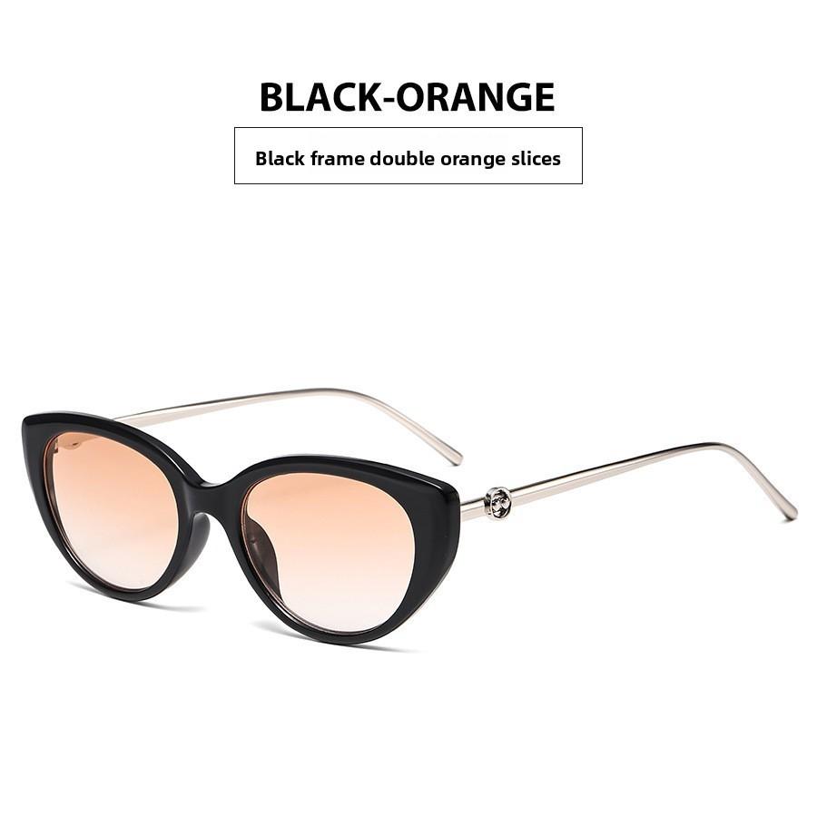 

Retro Cat Eye Sunglasses Women Uv400 Antiglare Vintage Fashion Accessory For Travel And Parties Orange
