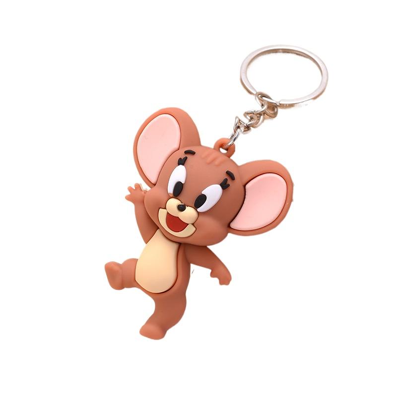 Cartoon Zoo Animals Keychain Resin Doll Couple Key Chain Men's and Women's Jewelry Bag Pendant Children Lovely Keychain