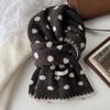 Dot Pattern Knitted Scarf Korean Style Polka Dot Scarf Fashion Women's Scarf  Winter