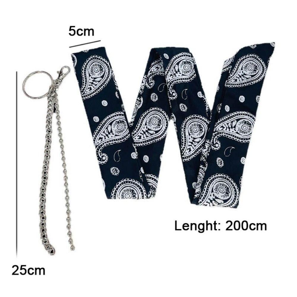 With Chain Pants Belt 200*5cm Bags Ribbons Fashion Neckerchief Travel