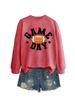 Colorful Football Letter Crewneck Sweatshirt - Game Day Long Sleeve Casual Wear