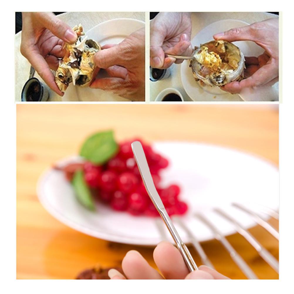 12pcs Multifunctional Seafood Pick Stainless Steel For Crab Lobster Shell Nut Cracking Tools Walnut Fork Seafood Tool Kitchen
