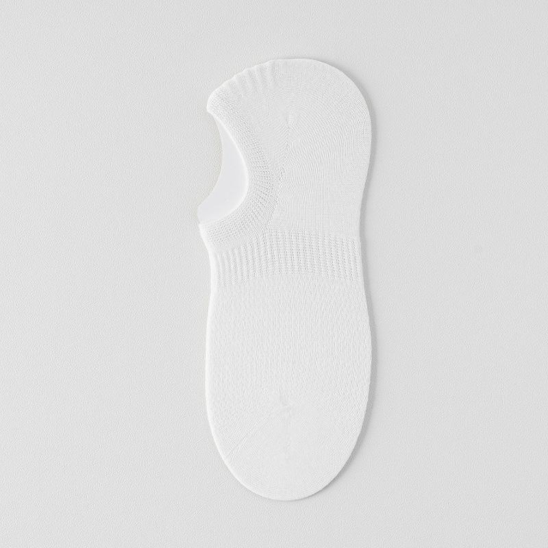 

Мужские низкие невидимые сетчатые носки-лодочки - Летние тонкие, нескользящие, из смесового хлопка One Size (39-43) белый