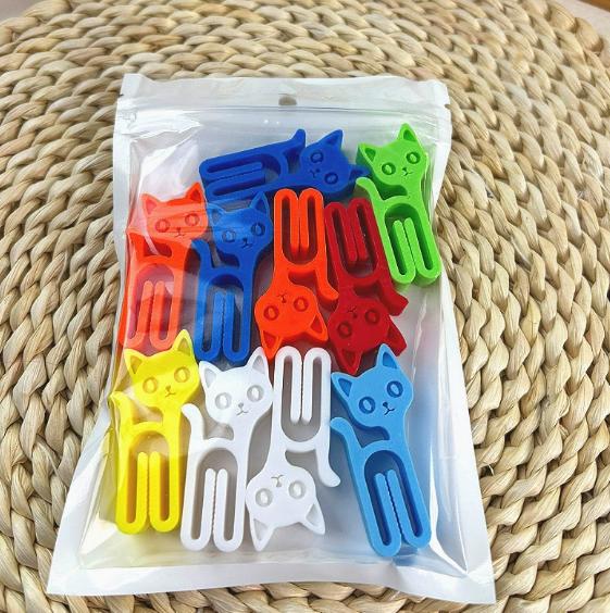 

10Pcs Random Cute Cat Sealing Clips, Reusable Dust-proof Bread Food Clips Kitchen Storage Tools