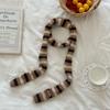 Scarf atmosphere new millennial babes long baguette narrow scarf rainbow stripe knitted scarf women