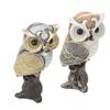 Eulenfigur, Statue, Kunstharz, Eulenskulptur, stehend auf Baumstumpf, für Zuhause, Veranda, Terrasse, Rasen, Hof, Dekoration 