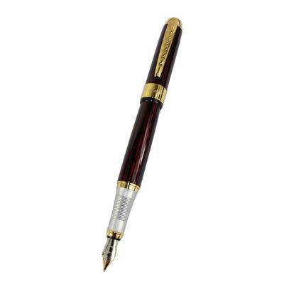 Gullor Jinhao 250 Mörkröd Magisk Dimsikt Reservoarpenna med Guldklips