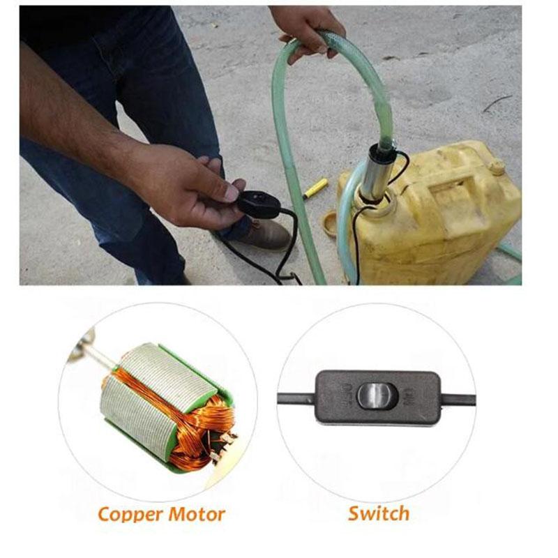 DC 12V 24V 38mm DC Electric Submersible Oil Water Pump Clip Mini For Diesel Aluminum Alloy Shell 12L/min Fuel Transfer Pumping