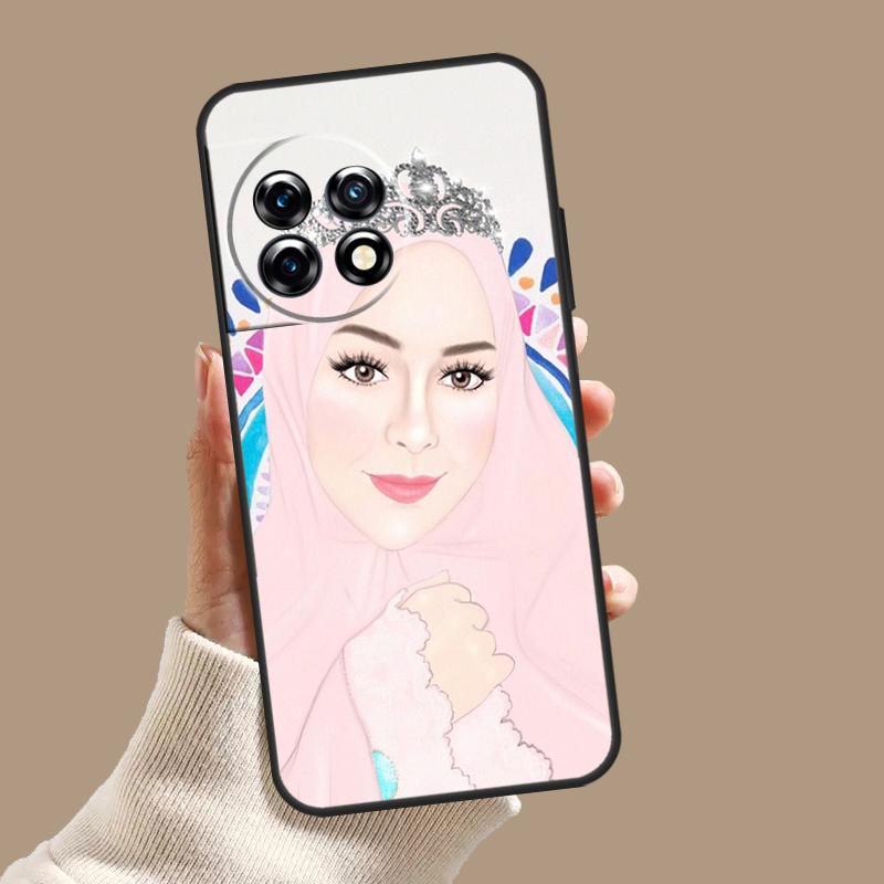 Muslim Islamic Arabic Hijab Girl Case For OnePlus 10T 8T 9R 10R 12R OnePlus 12 11 9 10 Pro Nord 2 CE 3 Lite N10 N20 N30 Cover