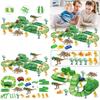 Exciting 165pcs Dinosaur Electric Rail Car Track Racing Toy Set For Endless Fun