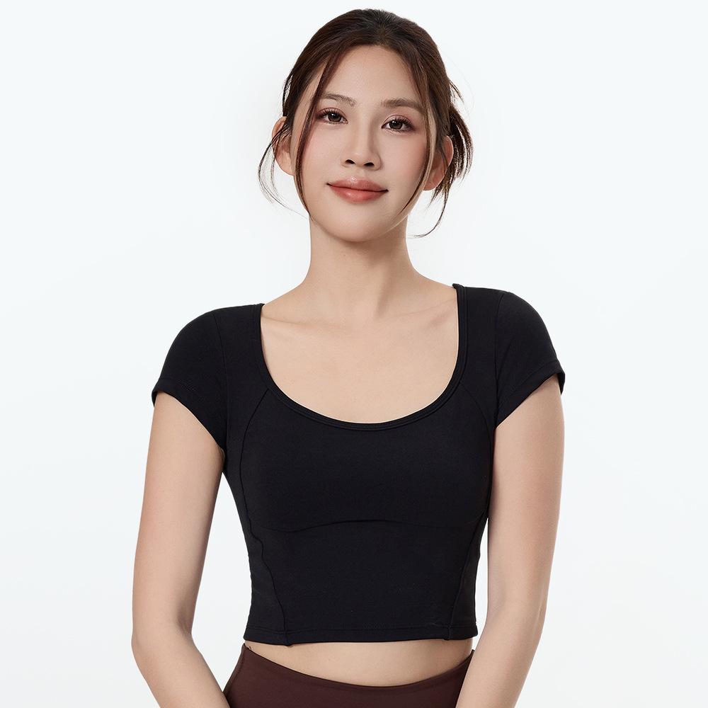 Women's Short Sleeve Yoga & Fitness Quick-Dry Slimming Top