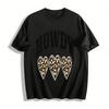 Western Style Leopard Print Heart Letter T Shirt Women Casual Loose Crew Neck Tee Top Pure Cotton T-shirt