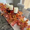 CQURE 10 Pack Fall Leaf Garland, Hanging Vines Garland Artificial Fall Maple LeavesThanksgiving Decor for Home Wedding Fireplace Party