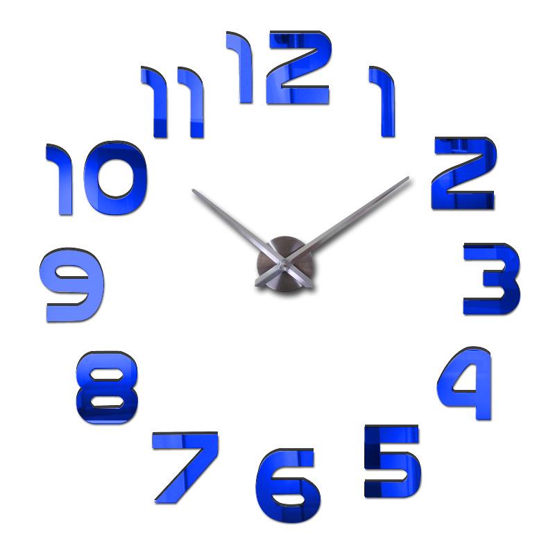 מראה אקריליק עשה זאת בעצמך שעון דקורציה יצירתי קיר פנימי דביק