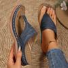 Fashion Autumn Wedges Shoes Women Comfortable Sandals Summer Anti-slip Slip On Flip Flop  Women Platform Sandals Big Size Slides Women