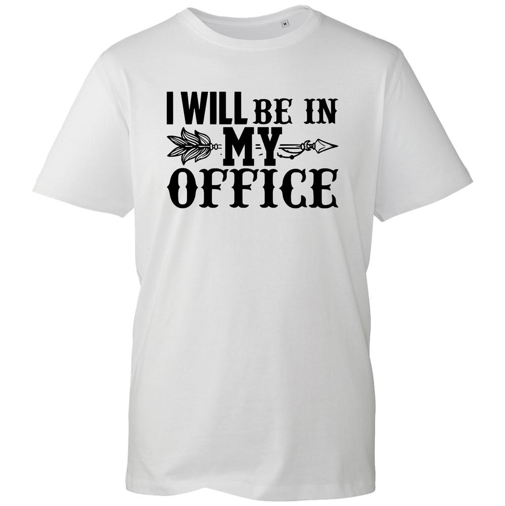 Ill Be In My Office Tshirt Funny Wfh Gaming Slogan Unisex Black Cotton Tee S