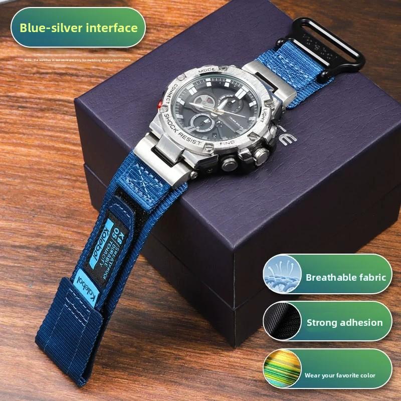 For Casio GSHOCK Heart of Steel Watch Strap GST-S130/S110/S120/W130L/B100/W300/400 Modifie nylon Watchband Wristband accessories