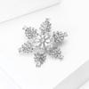 Fashion Rhinestone Winter Snowflake Brooches For Women Unisex Christmas Pin Casual Party Accessories Friends New Year Gifts