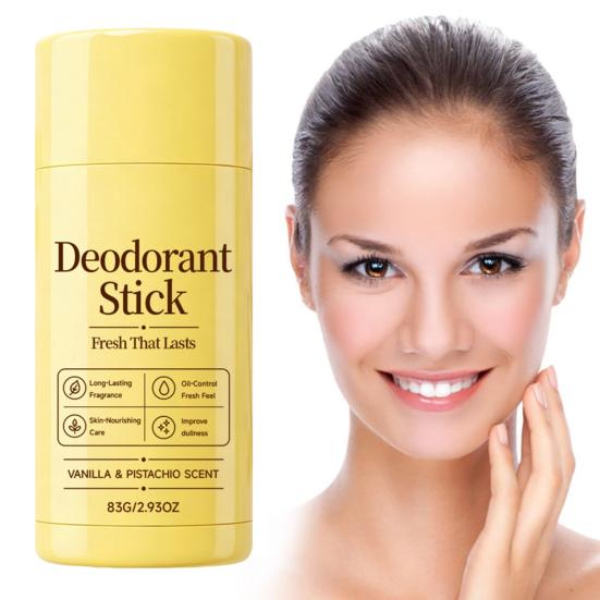 83G Vanille & Pistazien Deodorant Stick, Parfümierter Stick mit Geruchsschutz für Damen & Herren, Langanhaltend Frischer Duft Achselpflege Creme Stick