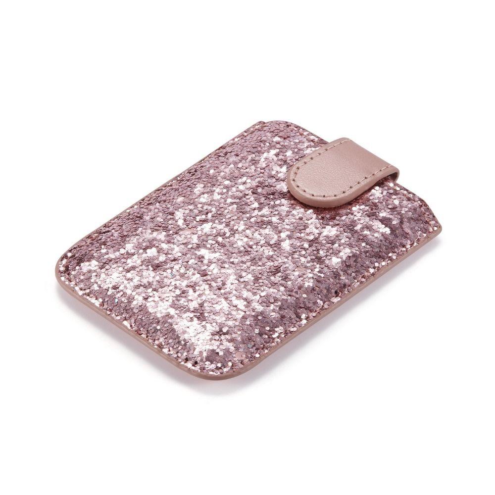 Adhesive Sticker RFID Blocking Credit Card Holder Glitter Bling Cell Phone Wallet Case  Bus Card