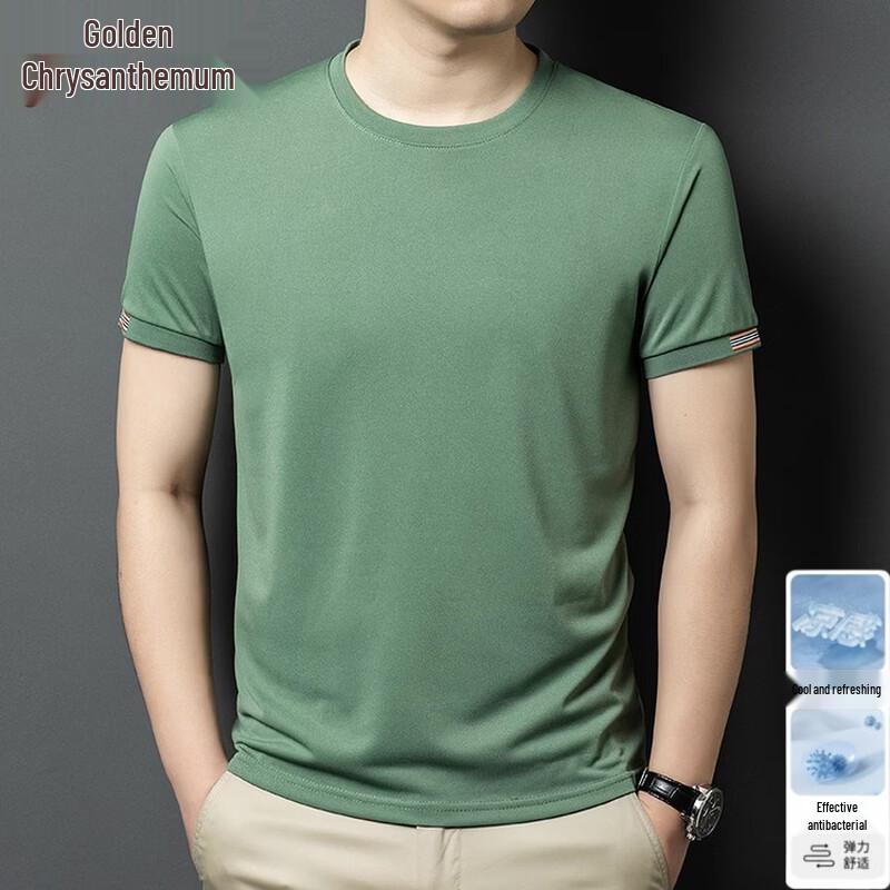 Men s Ice Silk Short Sleeve T-Shirt L