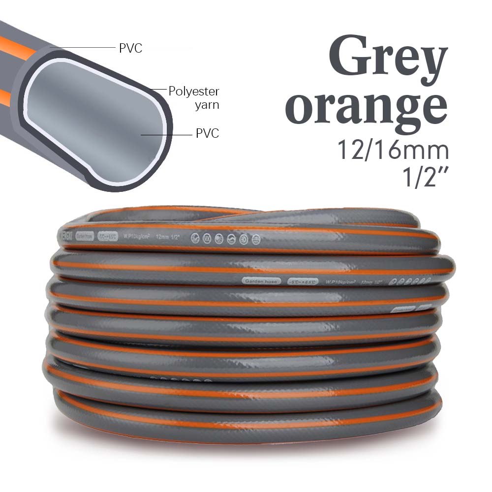 

1/2 PVC Watering Hose Three-layer Glue Environmentally Friendly Heat Resistant Durable Garden Watering Flowers Home Car Wash 3m