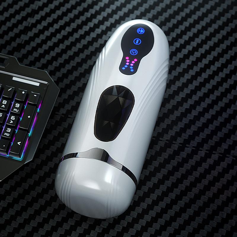 Men's Masturbation Sex Toys 12 Frequency Vibration 5 Telescopic Fully Automatic Sucking Artificial Vagina Intelligent Language Adult Toy