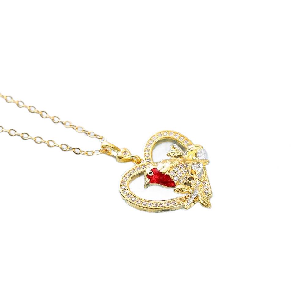 Collana Ciondolo Uccello a Forma di Cuore Elegante Huiyu per Donna