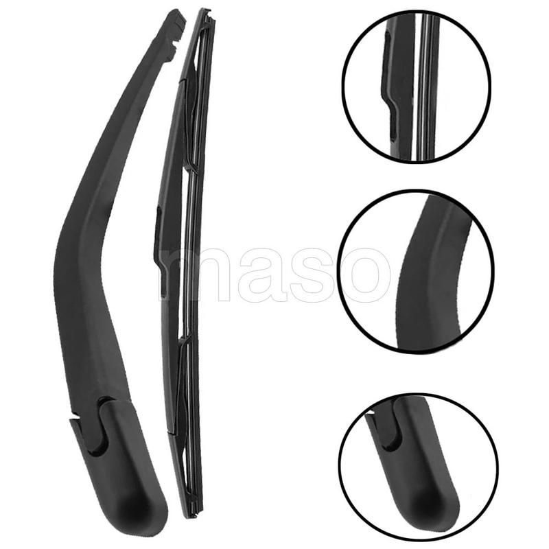 For Mitsubishi Colt MK5 2004-on Rear Wiper Blade and Arm Kit Wiper Arm  Wiper Blade  Rear Windshield Wiper Arm Blade Set