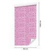 Polynesian Geometric Pattern Wallpaper Powder Pink and Purple 50x1000